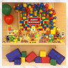 Toile de fond brique lego décoration anniversaire