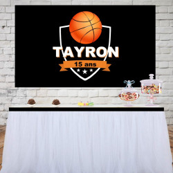 Toile de fond décoration anniversaire basketball