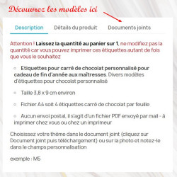 copy of étiquette carré chocolat pour maîtresse