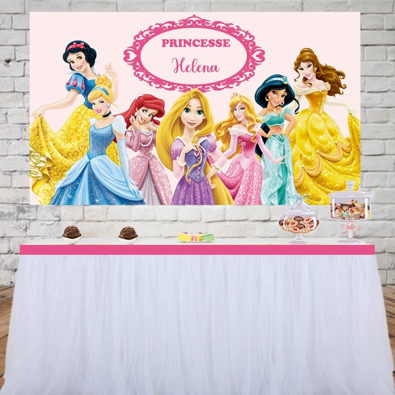 Toile de fond princesses disney décoration pour anniversaire thème princesse disney