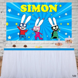 décoration anniversaire simon le lapin dessin animé sam sam simon