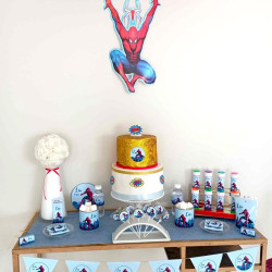 décoration spiderman pour anniversaire kit personnalisé spiderman à imprimer - Création Déco à thème