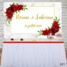 Toile de fond mariage décoration thème mariage fleur rouge