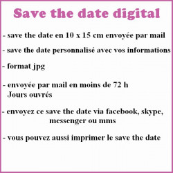 copy of Save the date digital feuillage bleu et or pour mariage à imprimer