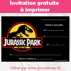 Invitation gratuite à imprimer anniversaire thème jurassic world