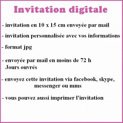 Invitation digitale pour anniversaire thème PSG