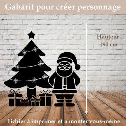 Gabarit sapin et père noel pour créer une décoration de noël chez vous