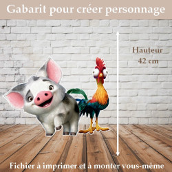 copy of Gabarit simba assis pour créer un personnage décoration anniversaire et baptême roi lion