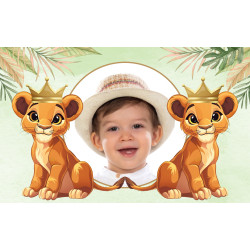 Toile de fond anniversaire roi lion