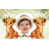 Toile de fond anniversaire roi lion