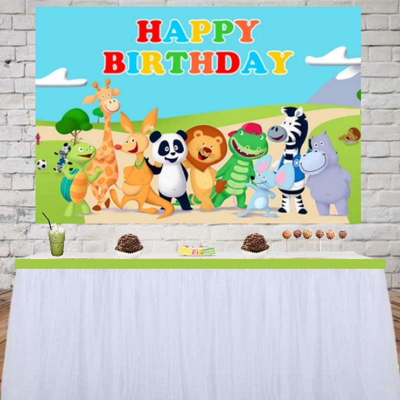 Toile de fond panda décoration pour anniversaire thème panda et ses amis
