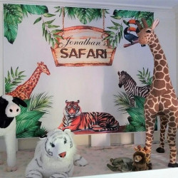 Toile de fond jungle pour décoration anniversaire safari