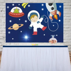 Toile de fond décoration anniversaire astronaute