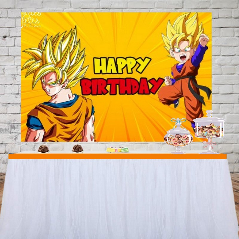 Décor de fête d'anniversaire Dragon Ball pour adultes et enfants