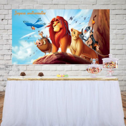 Gabarit poster decoration pour anniversaire roi lion