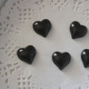 perles coeur noir pour faire part mariage aux couleurs noires