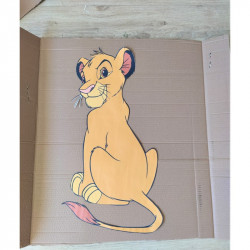 gabarit simba roi lion sur carton