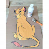 carton peint gabarit simba roi lion