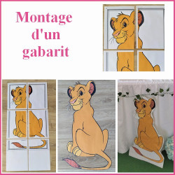 copy of Gabarit bébé simba pour créer un personnage décoration anniversaire et baptême roi lion